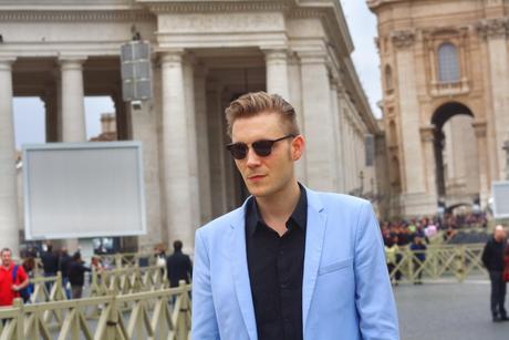 blue suit at the Vatican City 6