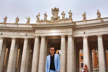 blue suit at the Vatican City 10