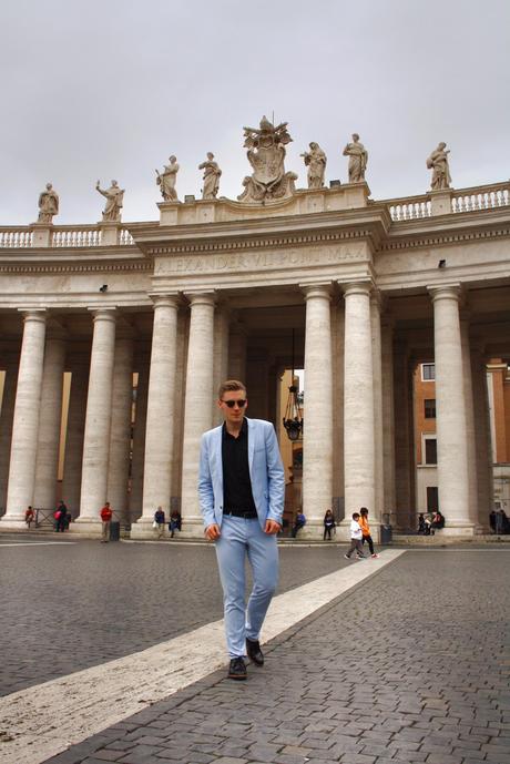 blue suit at the Vatican City 8
