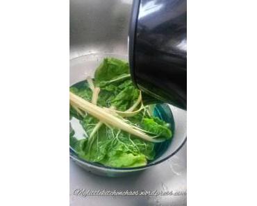 Mangold-Topfen-Käse-Semmelknödel oder auch: histaminarme Spinatknödel