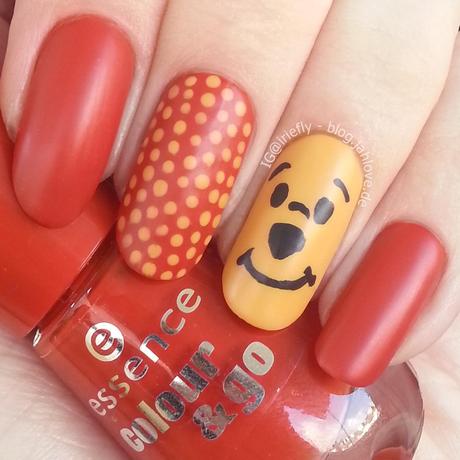 [Nails] Matte Winnie Pooh Nägel