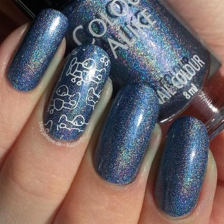 [Nails] Blauer Holo-Alarm mit Colour Alike 