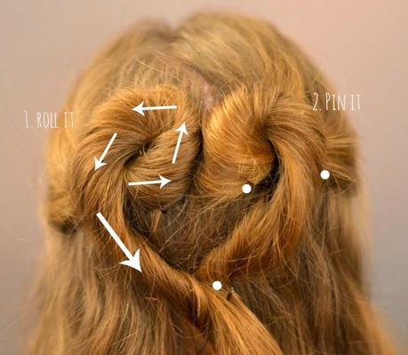 Cute and easy V-Day Hairstyle - Heartshaped