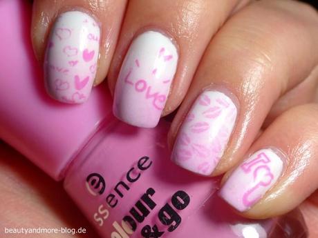 valentines day nails valentinstag gradient stamping white pink