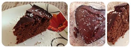 Valentinstags-Leckerei: saftiger Schokoladen-Kuchen mit Äpfeln
