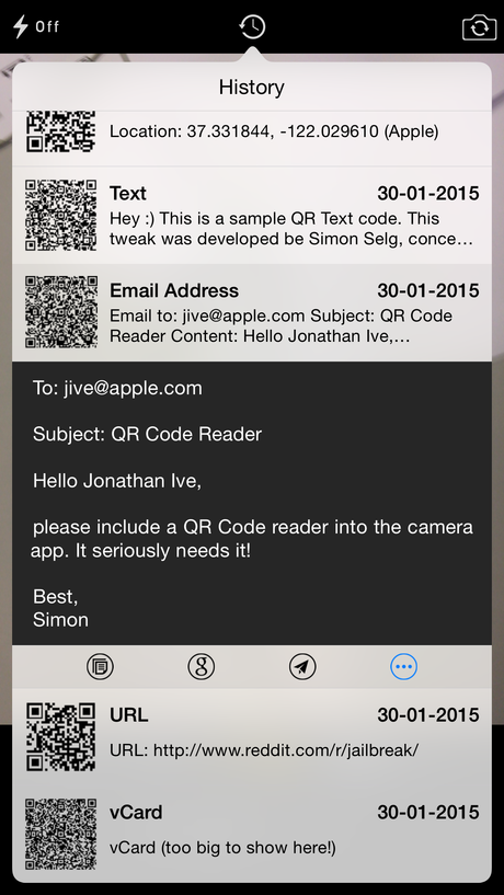 QR Mode: Tweak integriert QR Code Scanner in Fotos App