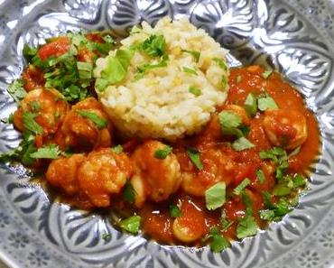 Garnelen-Sayadeya mit Linsenreis