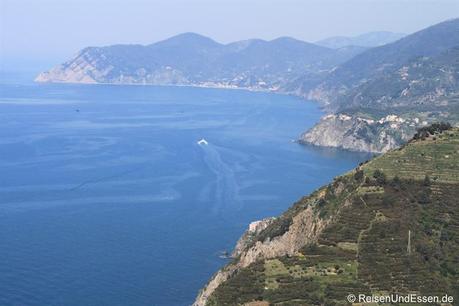 Blick auf die Küste der Cinque Terre