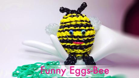 Rainbow Loom Funny Eggs - Biene / BEE