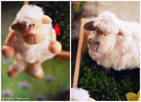 Die beiden Hefeteig-Schafe Emma & Pauli auf dem Weg zum Osterbrunch