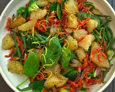 #tierfreitag: eine Schale mit Pomelo-Gemüsesalat