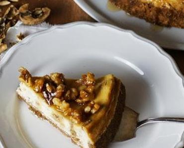 Meine kulinarische Reise führt nach Kanada mit einem Maple-Walnut-Cheesecake