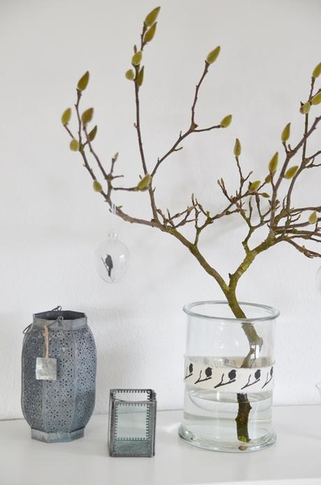 Frühlingsstrauch Magnolie und DIY Paperbag
