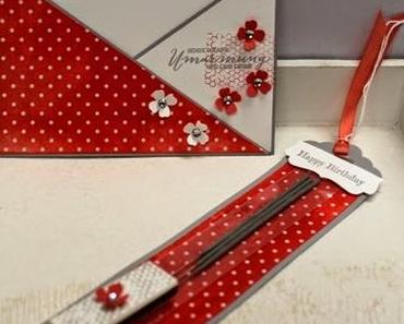 Geburtstagsset mit gefärbtem Designerpapier