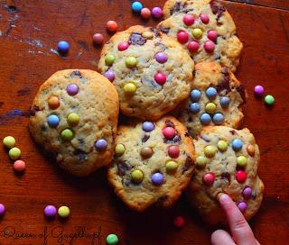 A kids best friend = Chocolate Chunk Cookies + Smarties