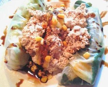 Sommerrollen mit zweierlei Saucen & Tofumus   *vegan*