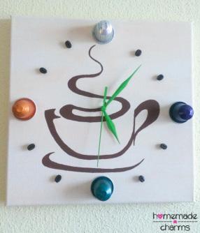 Kaffeekapsel-Wanduhr