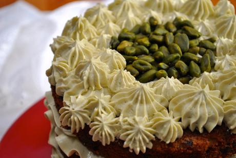 amarena pistachio cake