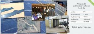 Pilotprojekt Mobiles Solarkraftwerk für Afrika