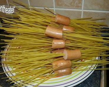 Spaghetti-Spinnen / Kochen für Kinder