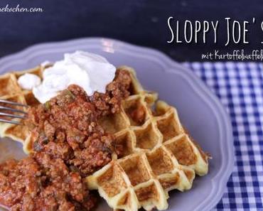 Sloppy Joes auf einer Kartoffelwaffel… Fast-Food-Deluxe!