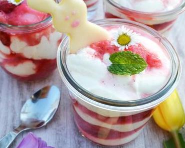 Frühlingsgenuss! Rhabarber-Honig-Fool mit Häschen-Keksen