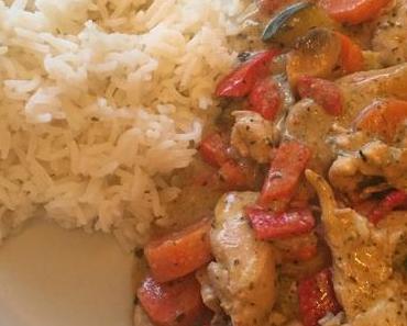 Mediterranes Gemüse mit Hähnchenbrustfilet