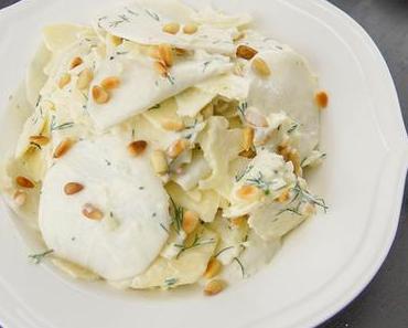 Mairübchen mit Apfel, frischem Dill und Pinienkerne