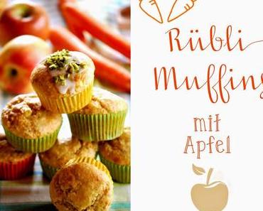 Apfel-Rübli-Muffins mit Orangenglasur und Pistazien [Haddu Möhrchen?]