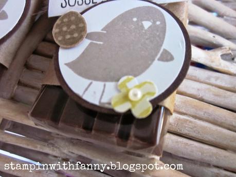 Süße Ostergrüße mit Mini-Schokolade