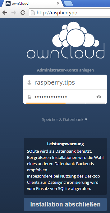 OwnCloud 8 auf dem Raspberry Pi 2 & 1