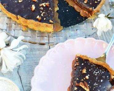 Sündig gut! Schoko-Salzkaramell-Tarte mit Pekannüssen