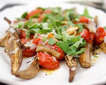 Italienische Baby-Auberginen mit Cherry-Tomaten