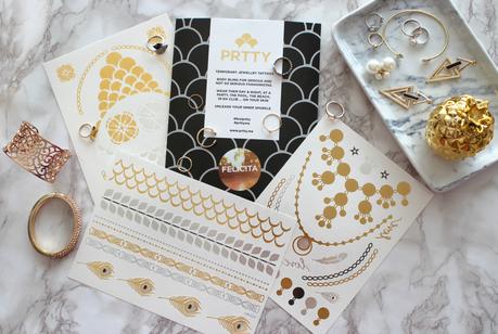 Prtty Temporary Jewelry Tattoos in gold & silber