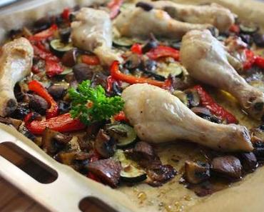 Ofengemüse mit Hähnchenkeulen | low carb
