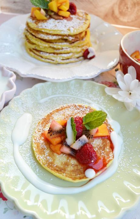 Buttermilch-Pancakes am Morgen vertreiben Kummer und Sorgen!