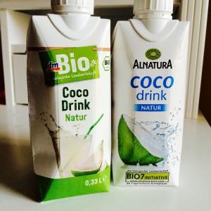 Coco Drink natur von dm Bio und von Alnatura