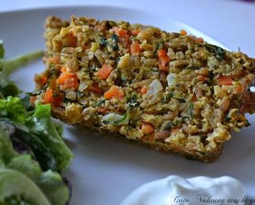 Grünkernbratling mit Bärlauch aus der Kastenform