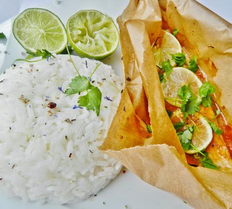 [REZEPT] Fisch-Limetten Päckchen mit Reis // Reishunger* //