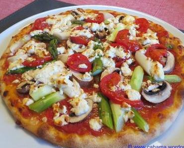 Spargel-Pizza