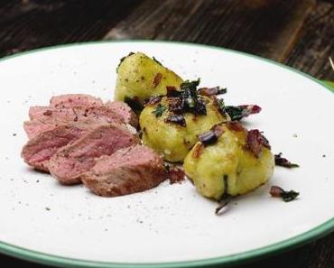 Bärlauchknödel mit Lammlende
