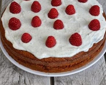 Heidelbeerkuchen mit Yoghurt-Vanille-Frosting