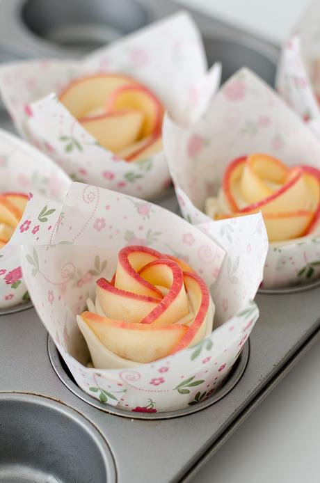 Süße Apfelrosen aus Blätterteig