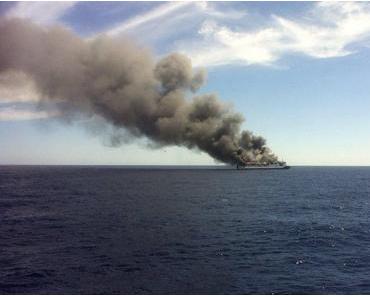 Brennende Fähre vor Mallorca – dramatische Rettung