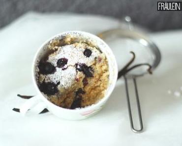 Frühstückszauber | Blaubeer Tassen Kuchen aus der Mikrowelle + Videoanleitung