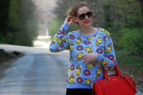 {OOTD} Clash of the Patterns - Homer Simpson loves Doughnuts