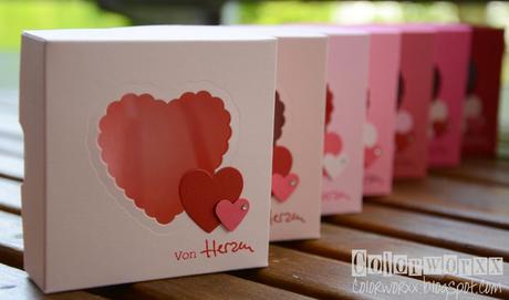 rosa Muttertags-Herz-Boxen