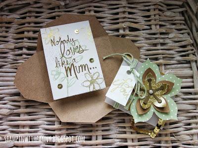 Muttertags-Geschenkkarte (GUTSCHEIN) in Pistazie