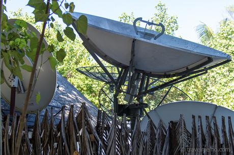 Satellitenschüssel für die Breitbandanbindung ans Internet