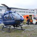 Unfall Thyrnau /Bild: Rettungshubschrauber an der Einsatzstelle@ Feuerwehr Ratingen